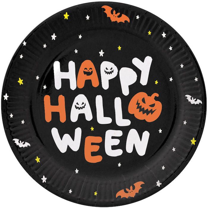 Happy Halloween Tallrikar 6x - 23 cm