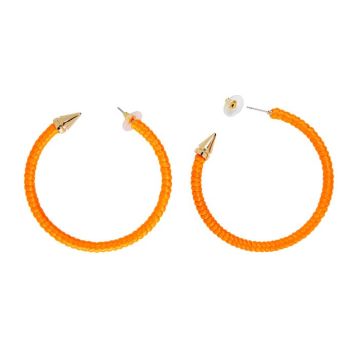 80-tals Örhängen hoops orange