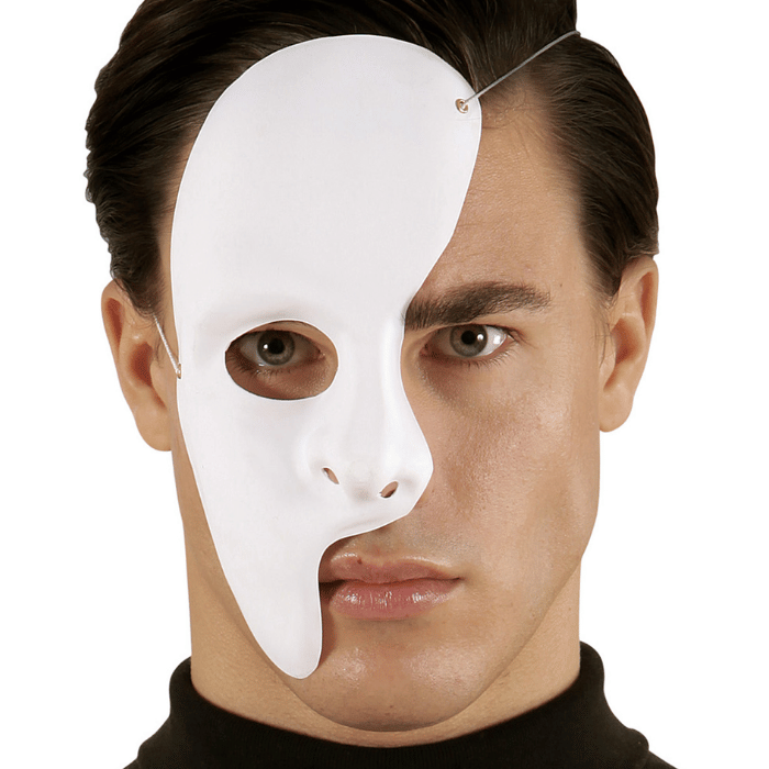 Phantom halvmask vit