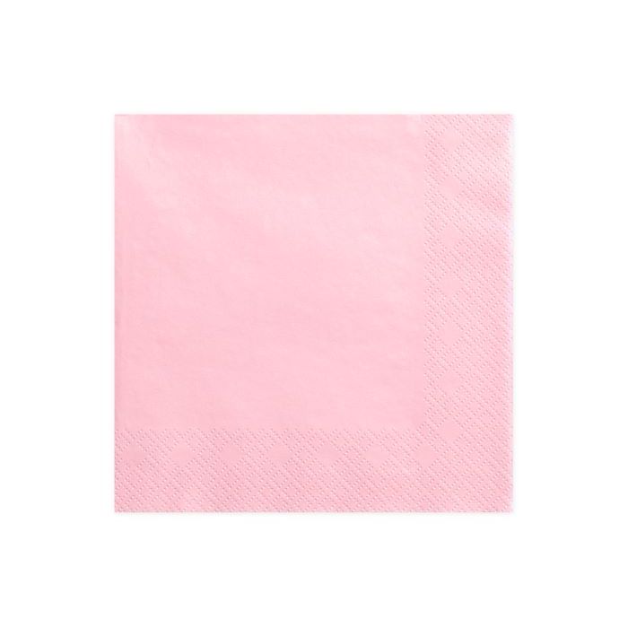 Pastellrosa servetter 20x - 33x33 cm