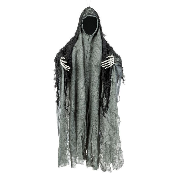 Ansiktslöst halloween spöke svart - 46 cm