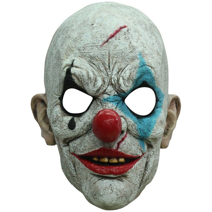 Skräckinjagande gråtande clownmask