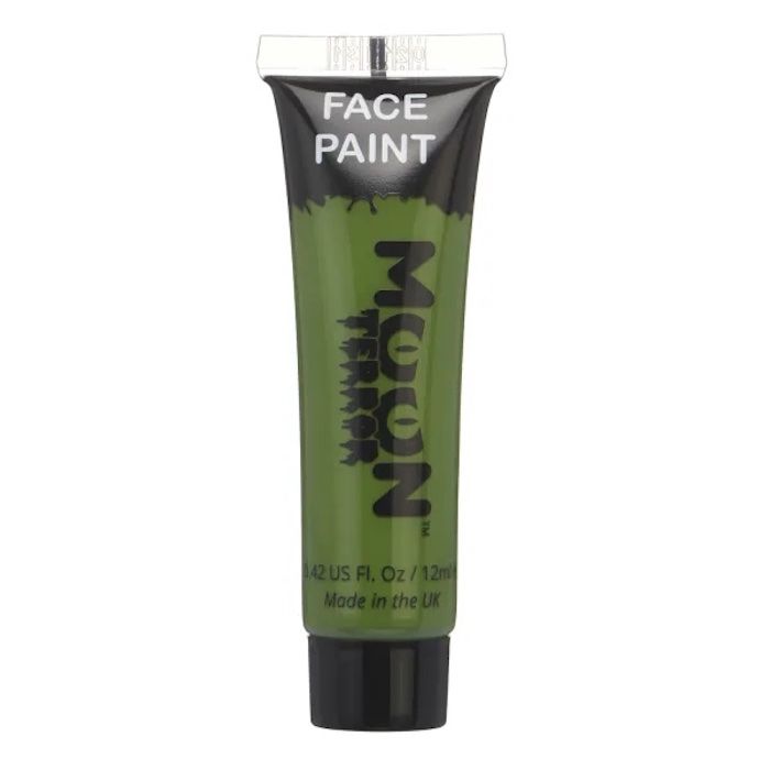 Halloween ansikts- och kroppsmakeup, grön Moon Creations - 12 ml 