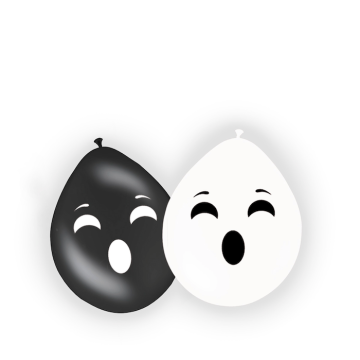 Spöke ballonger 8x - 30 cm