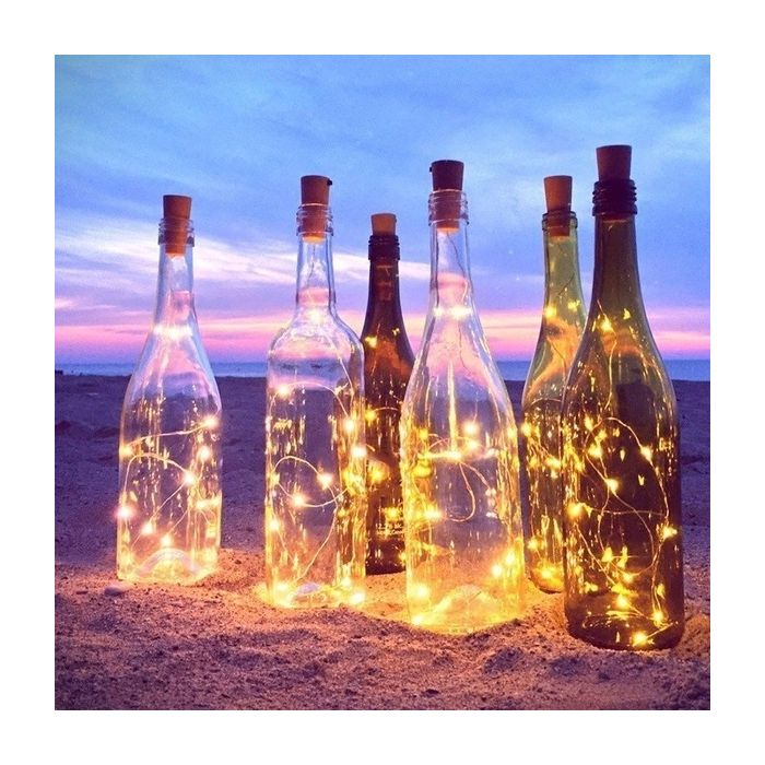 LED flaskkork ljusslinga - 75 cm