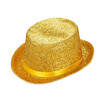 Festhatt guld glitter