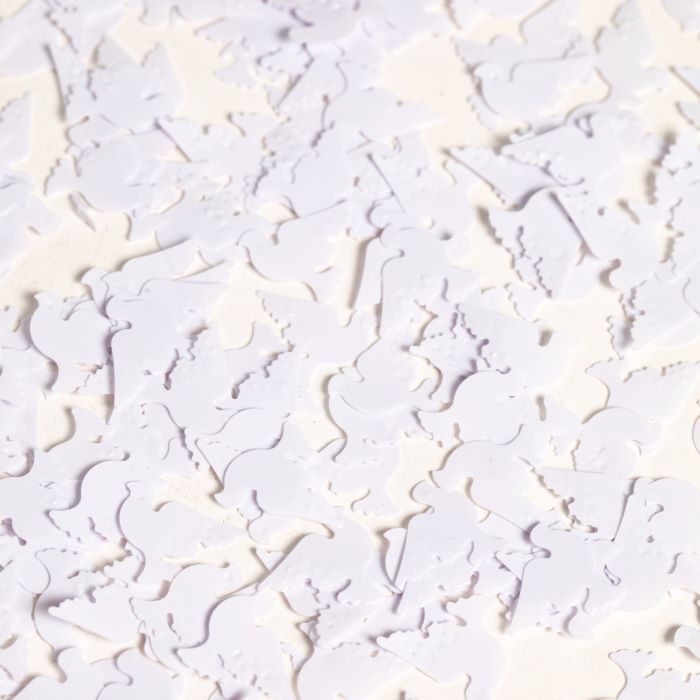 Vit duva bordsconfetti - 14 g
