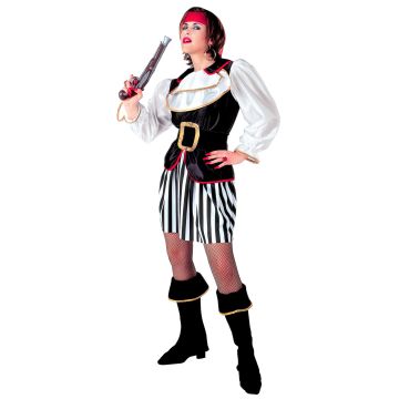 Elegant piratkaptenkostym för damer