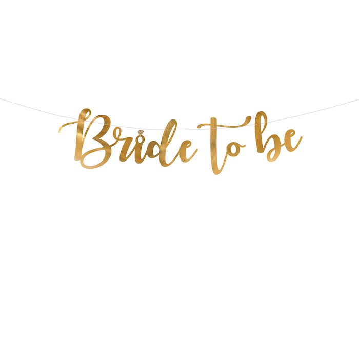 Bride To Be Guld Girlang - 80x19 cm