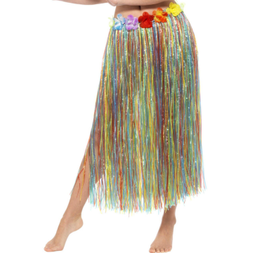 Multifärgad hawaiikjol 80 cm