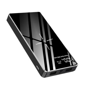 Powerbank trådlös laddning 20.000 mAh svart