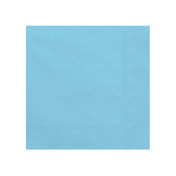 Ljus himmelblå servetter 20x - 33x33 cm