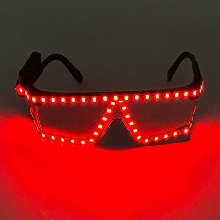 LED-glasögon röd neon - onesize