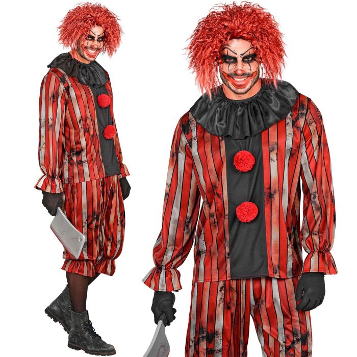 Skrämmande clownkostym för herr