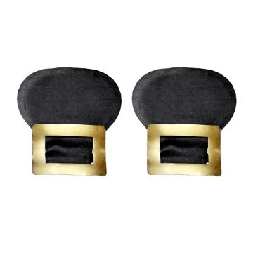 Skospäner Guld Läderlook