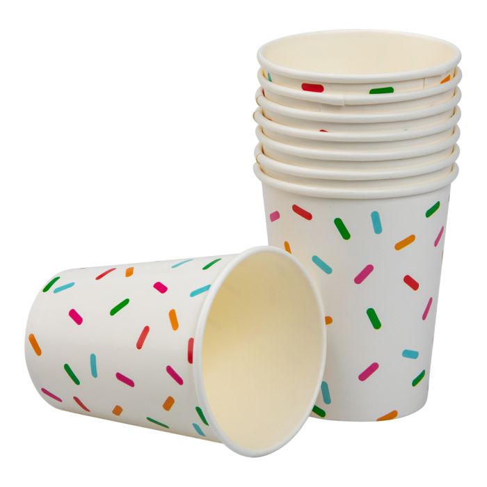 Pappersmuggar med strössel design 8x