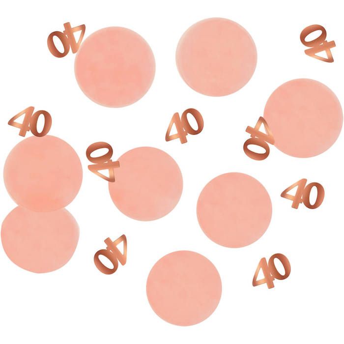 40 år Konfetti Rosa - 25 gram