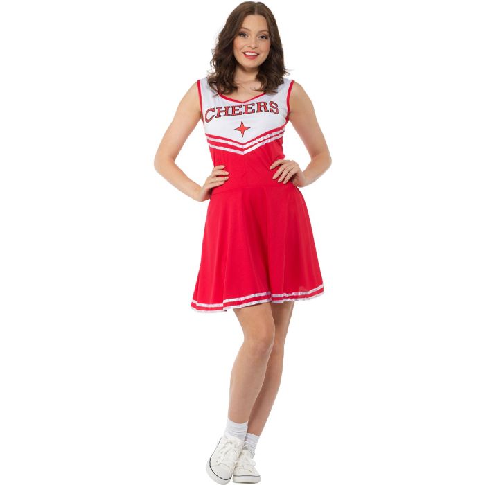 Cheerleader kostym i röd