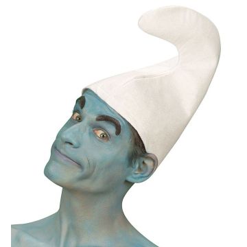 Vit smurfhatt i polyester