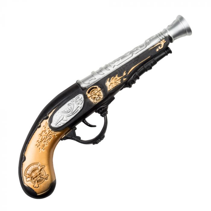 Piratpistol med dödskalle - 28 cm