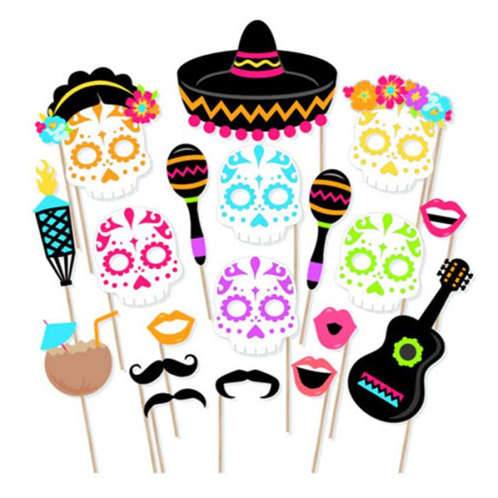 Photo Booth rekvisiter Day Of The Dead - Mexikansk 21x