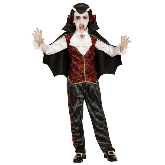 Vampyrkostym för pojkar med kappa