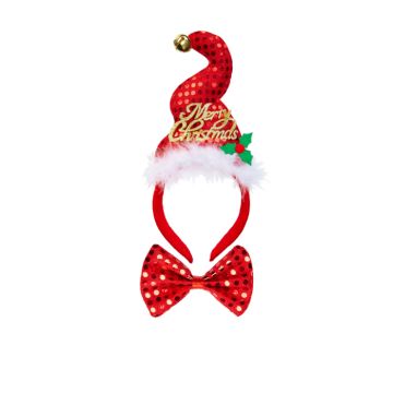 Tomte hårband med fluga god jul