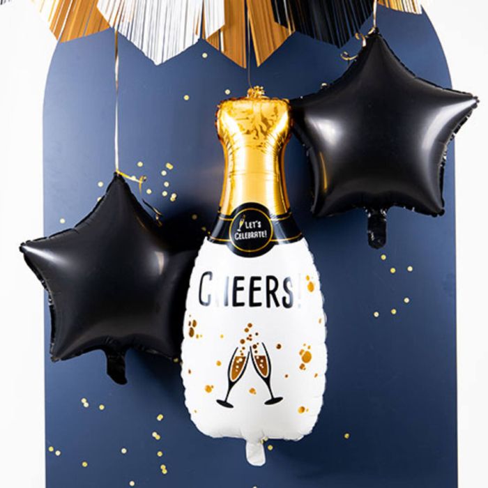 Champagneflaska folieballong 31x72 cm