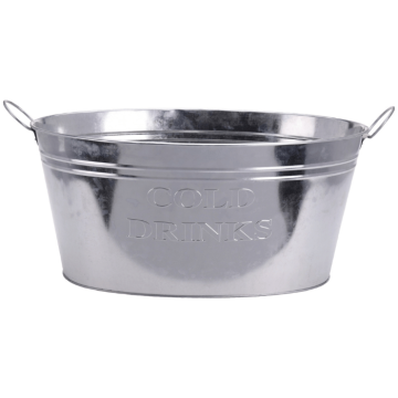 Serveringsbalja oval m. handtag - 50x34 cm