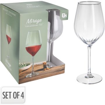 Ruggiga vinglas i klart glas, 4 stk., 51 cl