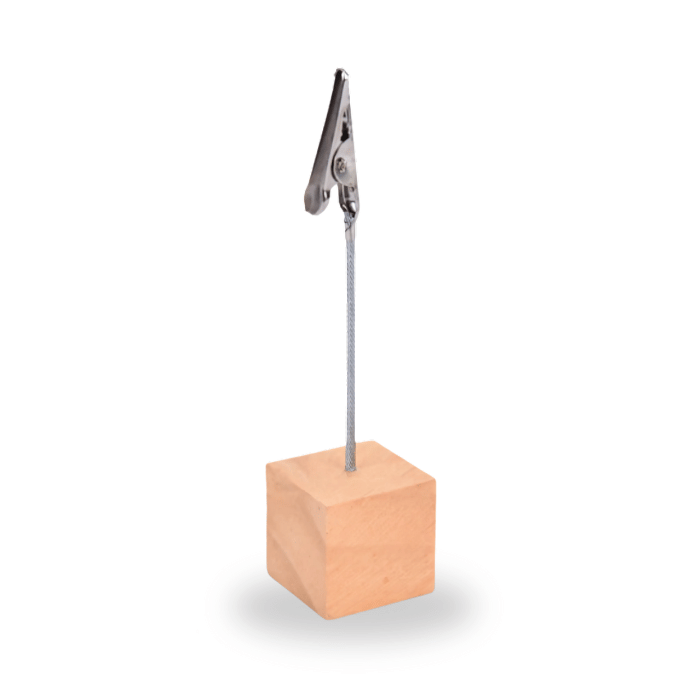 Bordsplaceringshållare trä och metall - 10 cm 