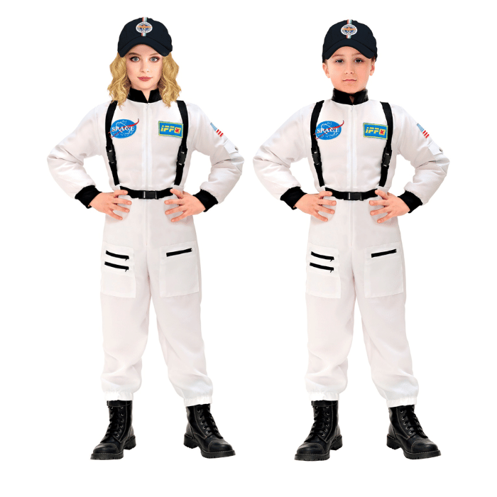 Vit astronautdräkt för barn