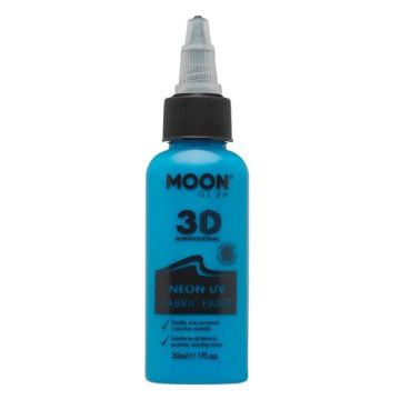 Neon UV Textilfärg Blå 30 ml Moon Creations