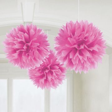 Pomponer i Rosa 3x - 40 cm