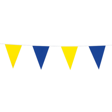Blå och Gul Flagguirlande - Flag 20 x 30 cm - 10 meter