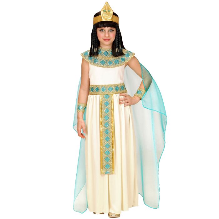 Cleopatra kostym i ljusa färger för tjejer