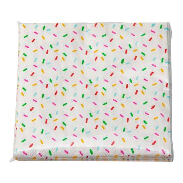 Servetter med strösseldesign 16x - 33x33 cm