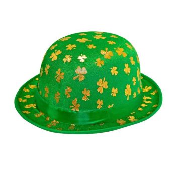 St. Patricks Bowler Hatt Med Klöver