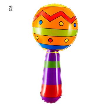 Mexikansk Uppblåsbar Maracas med Ljud - 20 CM