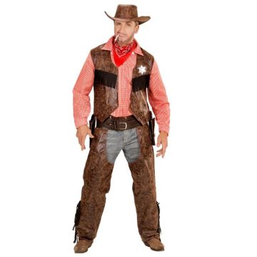 Cowboy-Sheriff Kostym - 4 delar