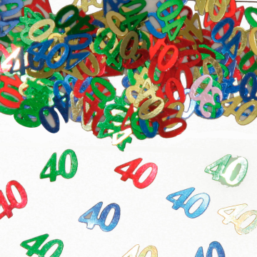 40 års konfetti flerfärgad - 14g