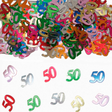 50 års konfetti flerfärgad - 14g