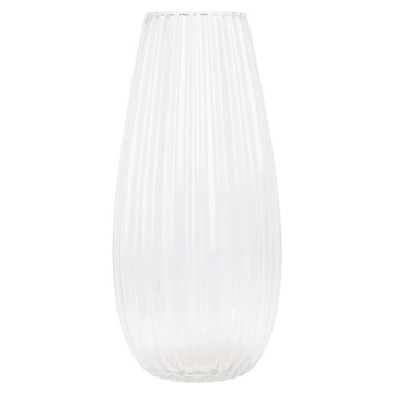 Stilren transparent glasvas 170x370 mm 