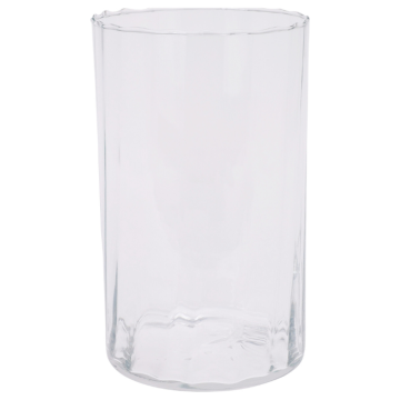 Stilren transparent glasvas 18x28 cm