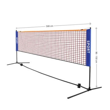 Multifunktionellt nät 5 m. volley/fotboll tennis