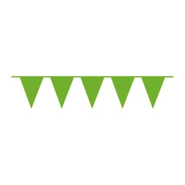 Grön Plast Flagga Girlang 10 meter