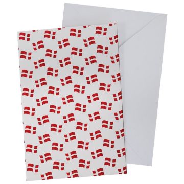 Dannebrog Kort Med Kuvert