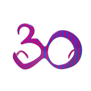30-års födelsedagsglasögon fuchsia