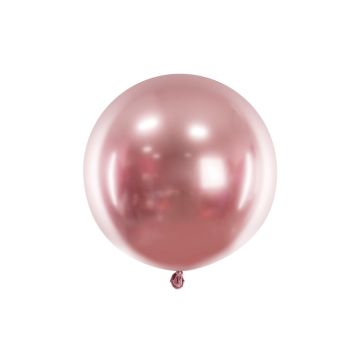 Rose Gold Chrome ballong - 60 cm