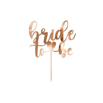 Rose Gold "Bride To Be" Tårtdekoration - 17,5 cm